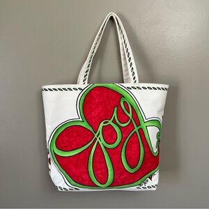 Brighton Love & Joy Canvas Tote Bag Christmas